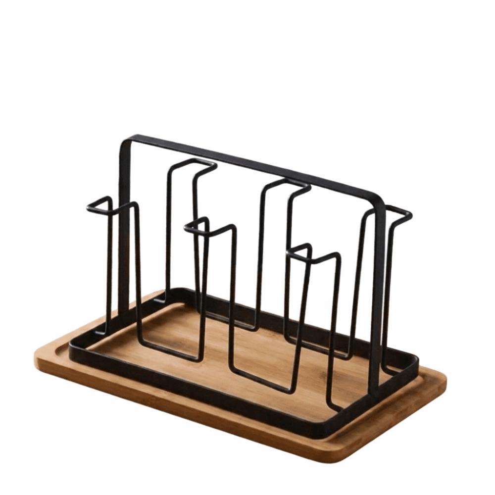 With Tray Tea Cup Rack Durable Water Cup Shelf Cup Accessories Glass Cup Stand Hospitality