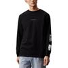 Jeans Solid Color Letter Print Round Neck Long Sleeve T-Shirt Men Tops Black J30J325693-BEH