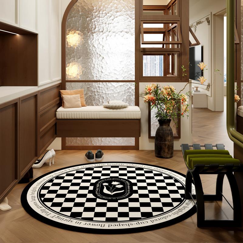 Bedroom Floral Circular Carpet Wear-resistant and Anti Slip Living Room Sofa Coffee Table Carpet