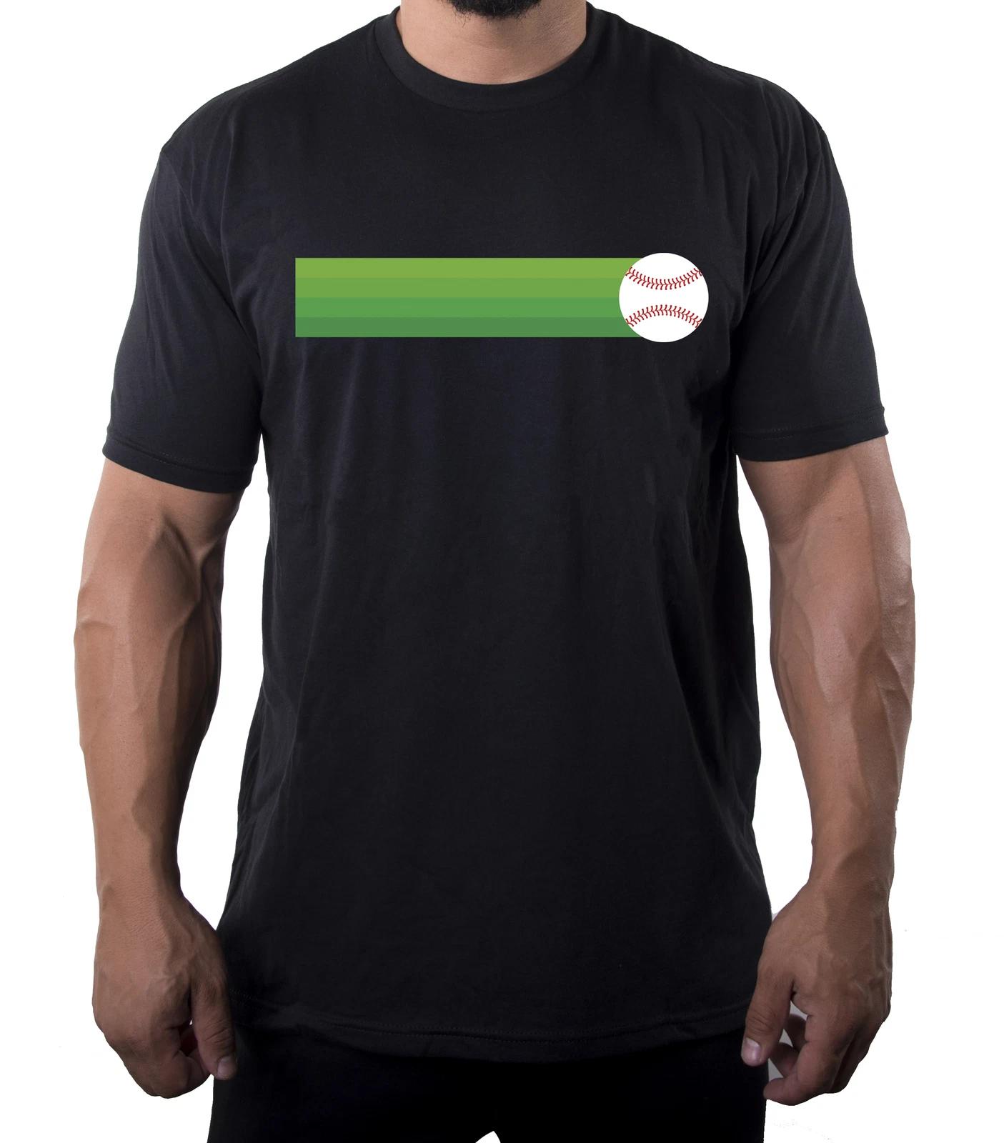 Baseball Stripes T-Shirts, Men s Baseball T-Shirts, Graphic tees L
