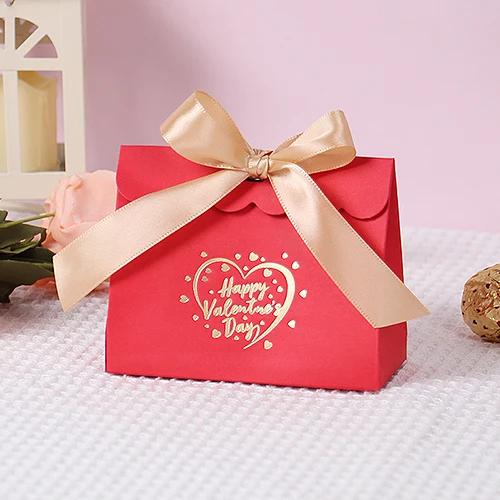 Valentine Treat Box Paper Valentines Candy Boxes Decorative Heart Gilding Boxes For Valentine's Day Party Favors