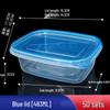 280ml Rectangular Transparent Plastic Salad Box with Lid for Fresh-Keeping and Takeaway
