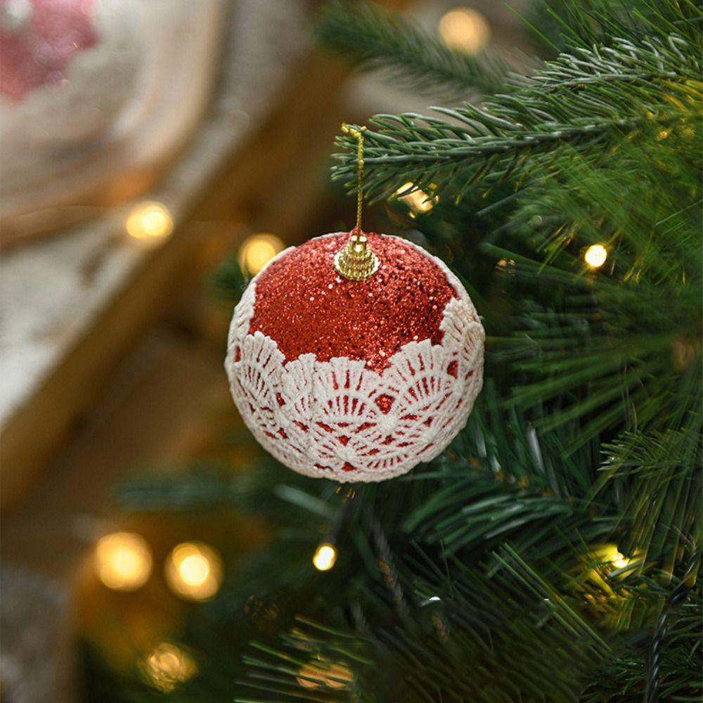 4Pcs Reusable Xmas Tree Hanging Ornament 8cm Christmas Decoration Balls  Home