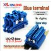 Blue DIN Rail UK2.5b Voltage Terminal Block - 2.5 Square Non-Slip UK2.5n