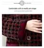 Women's Plus Size Plaid Cotton Jacket for Older Adults - Autumn/Winter Outerwear