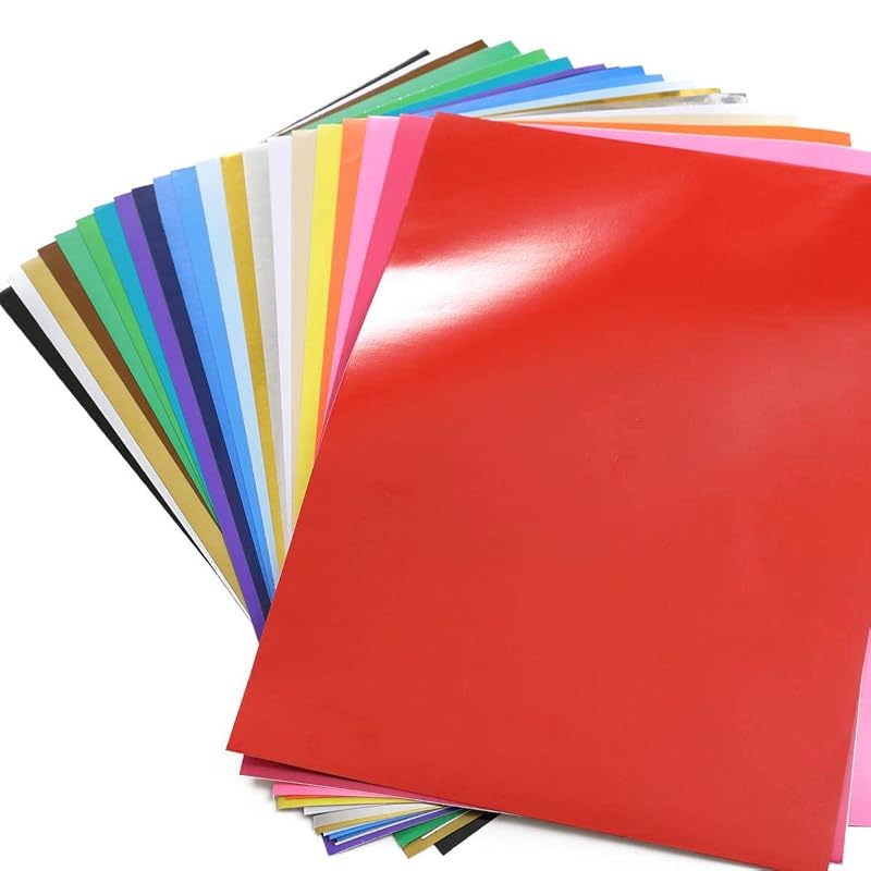 Glossy black sticker sheets, set of 5, approximately A4 size, for cutting, approximately 21cm x 30cm, suitable for indoor and outdoor use.