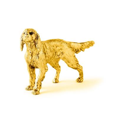 Setter 22ct Gold Plated Made In England Art Dog Figure Collection (Large)