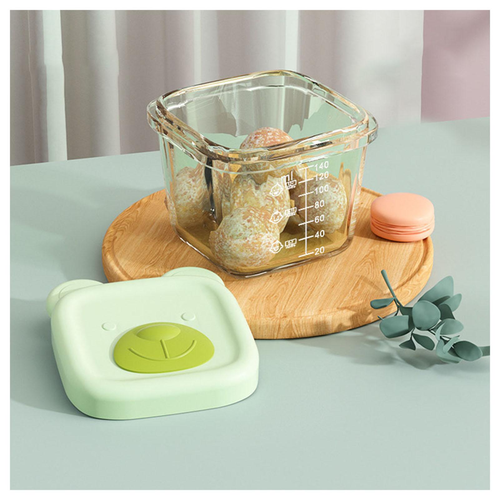 

Round/Squared Baby Food Storage Bowl Multifunctional Food Storage Jars For Infants Kids Babies Square 130ml
