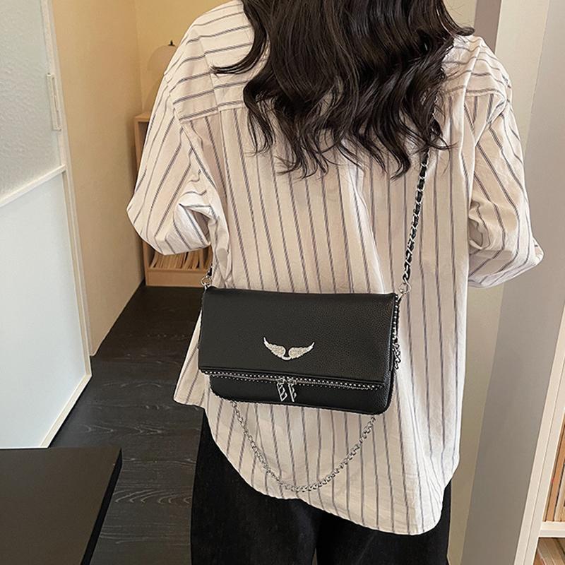 New Luxury Square Bag, Chain Strap Vintage Adjustable Shoulder Crossbody Bag, Minimalist Purse for Daily Use Women Bag