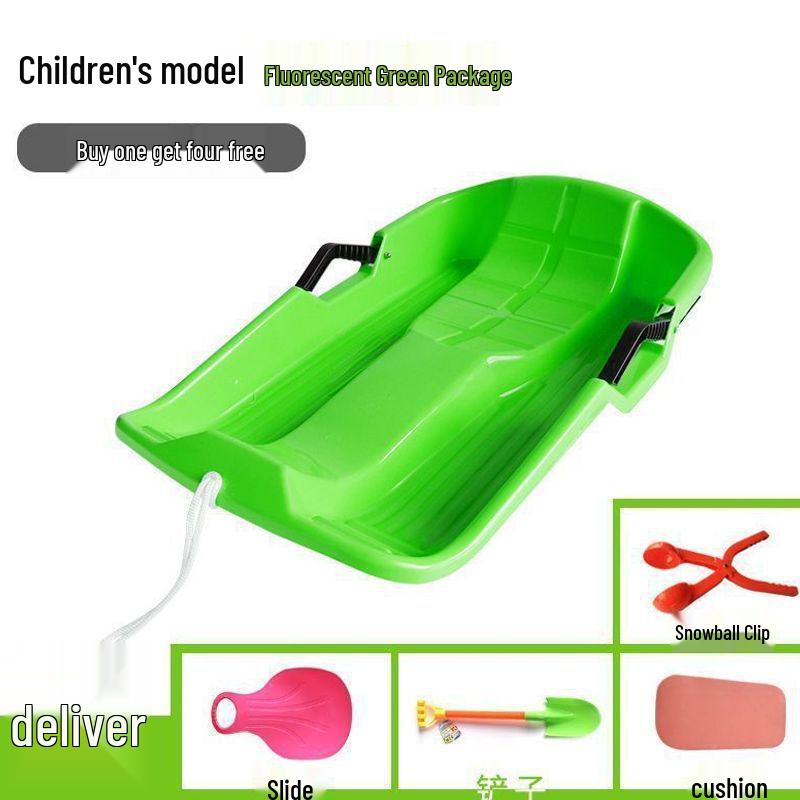 Durable Snowboard for Adults & Kids - Multi-Use Sled, Skateboard, and Sandboard with Cushion and Brake