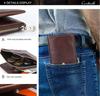 Black Angel RFID Anti-Theft Men's Wallet - Genuine Cowhide, European & American Trend, Zipper Coin Purse.