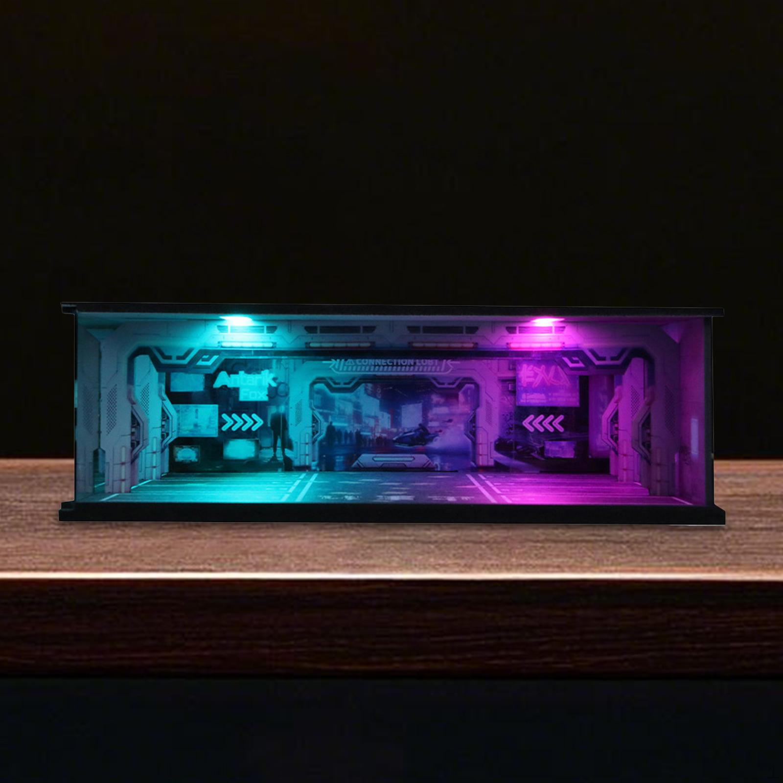 

1/64 Model Car Display Case Miniature Scenario DIY Assembly Decoration Toy Storage Box