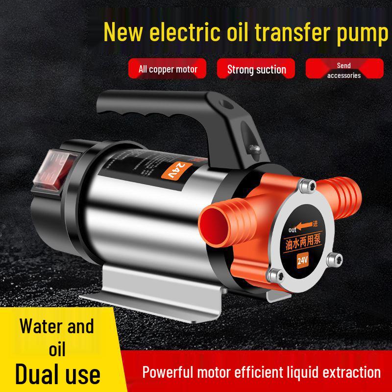 Universal 12V/24V Electric Diesel Oil Transfer Pump - Small, Large Flow, Self-Priming Oil Extractor