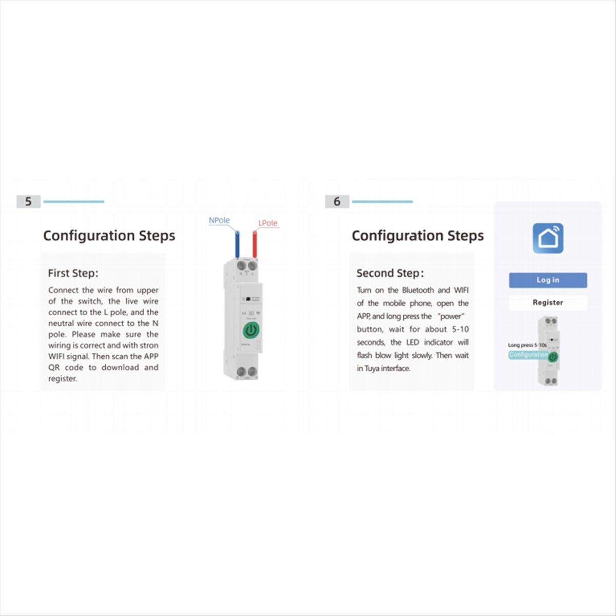 

Tuya WiFi Din Rail Smart Circuit Breaker Relay Switch over Under Voltage Protector for Home China Mainland