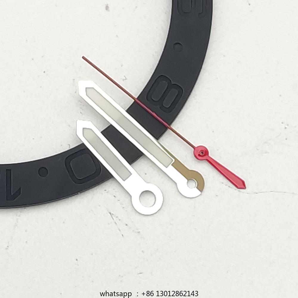 Three-pin, watch hand, green luminous watch + pin, suitable for NH35/36/4R movement