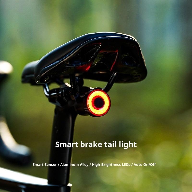Bicycle Intelligent Induction Brake Tail Light Road Car Warning Light Outdoor Bicycle Light Sensing Riding Light