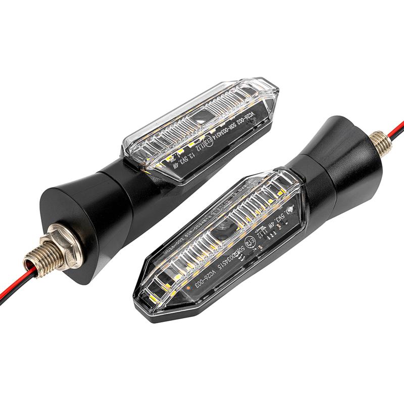 2Pcs Motorcycle LED Turn Signal Lights Mini Amber Flashing Light Blinker Turn Signal Lamp 12V Moto Indicator Accessories