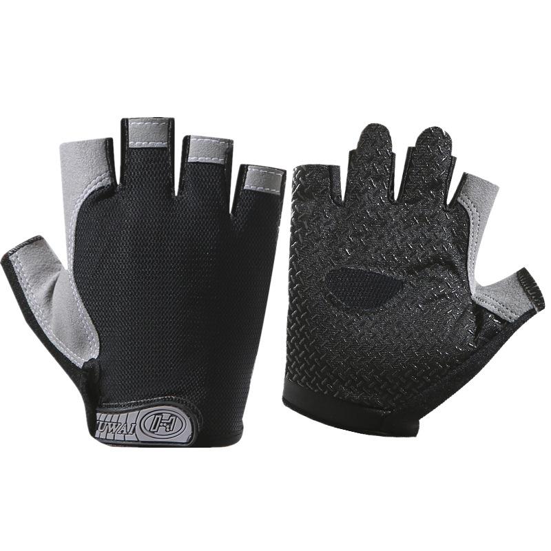 Cycling men's half finger sports fitness women's summer thin outdoor spinning bicycle non-slip dew finger shock absorption and breathability