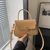 This year's popular bag women's 2024 new fashion texture casual shoulder bag autumn solid color messenger small square bag