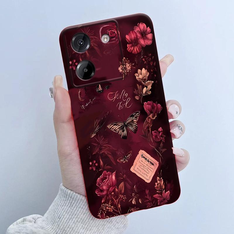 For Xiaomi Poco M7 Pro 5G Phone Case Fashion Flower Girl Design Soft Silicone TPU Back Housing for Poco M 7 Pro M7Pro 5g Covers