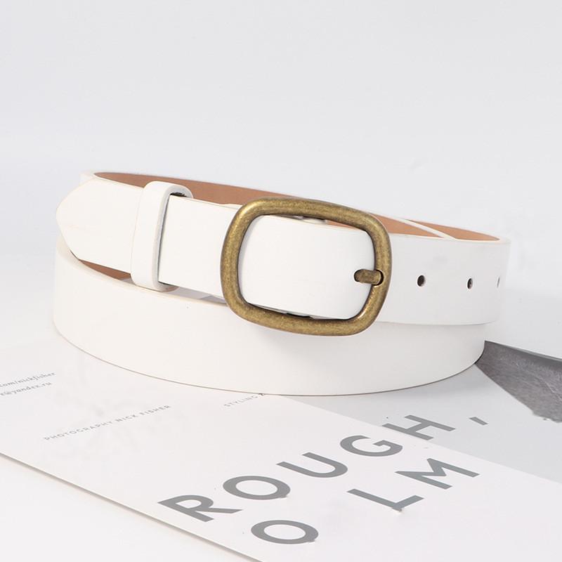 Womens Belt Simple Versatile Retro Korean Style Student Leather Jeans Dress