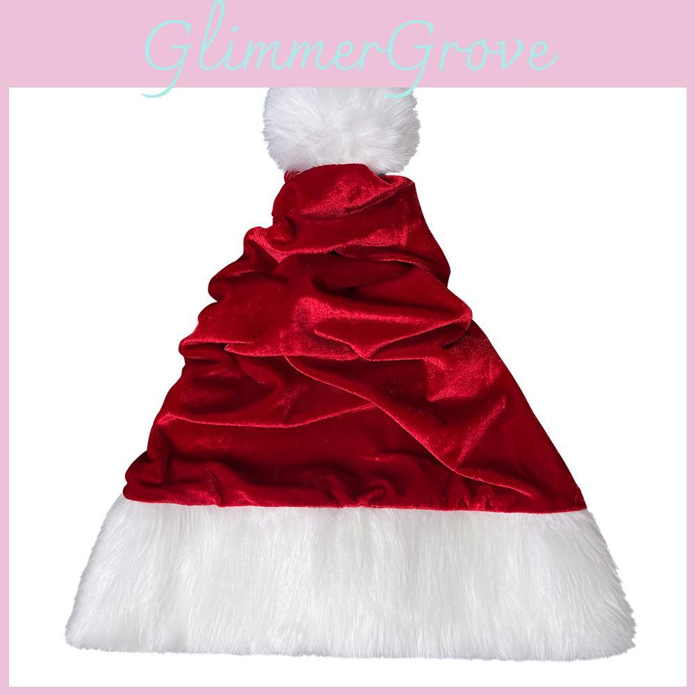 Christmas Santa Hat With Velvet Fabric For Holiday Costume Party