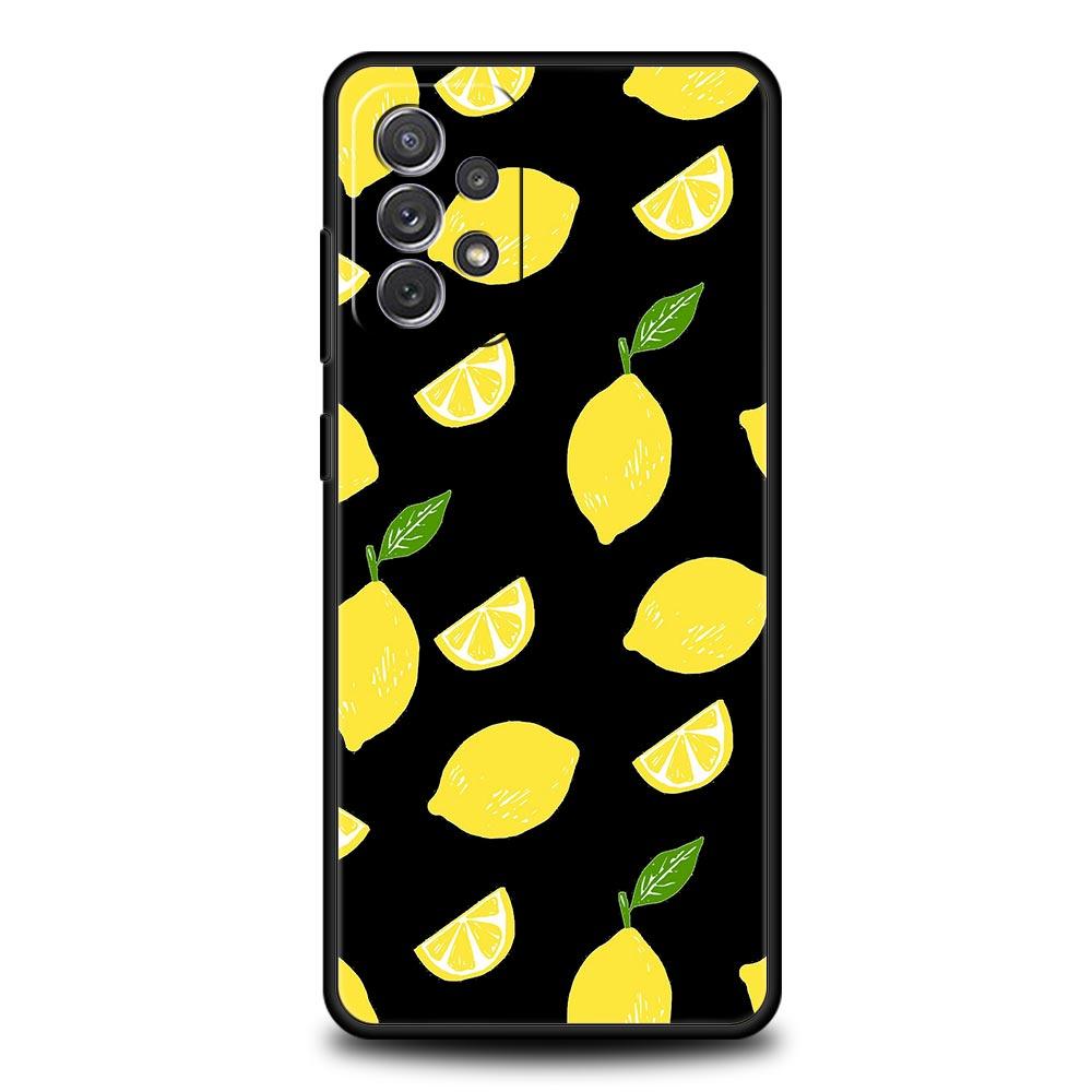 Phone Case For Samsung Galaxy A13 A51 A71 A41 A31 A21S A11 A01 A03S A12 A32 A52 A22 A23 A33 A53 A73 5G Cover Mediterranean Lemon