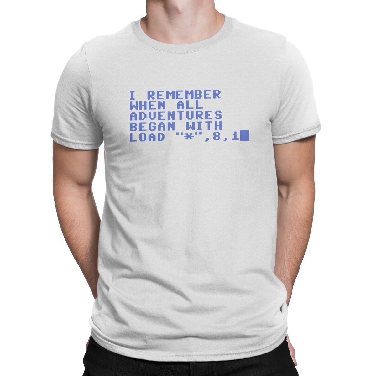 Commodore 64 C64 Retro T Shirt Harajuku Homme Mens Tshirt Polyester Men Clothes S