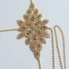 Sexy Diamond-Encrusted Bikini Body Chain Women'S Rhinestone Flower-Shaped Bra Thong Set European And American Nightclub Sex Accessories