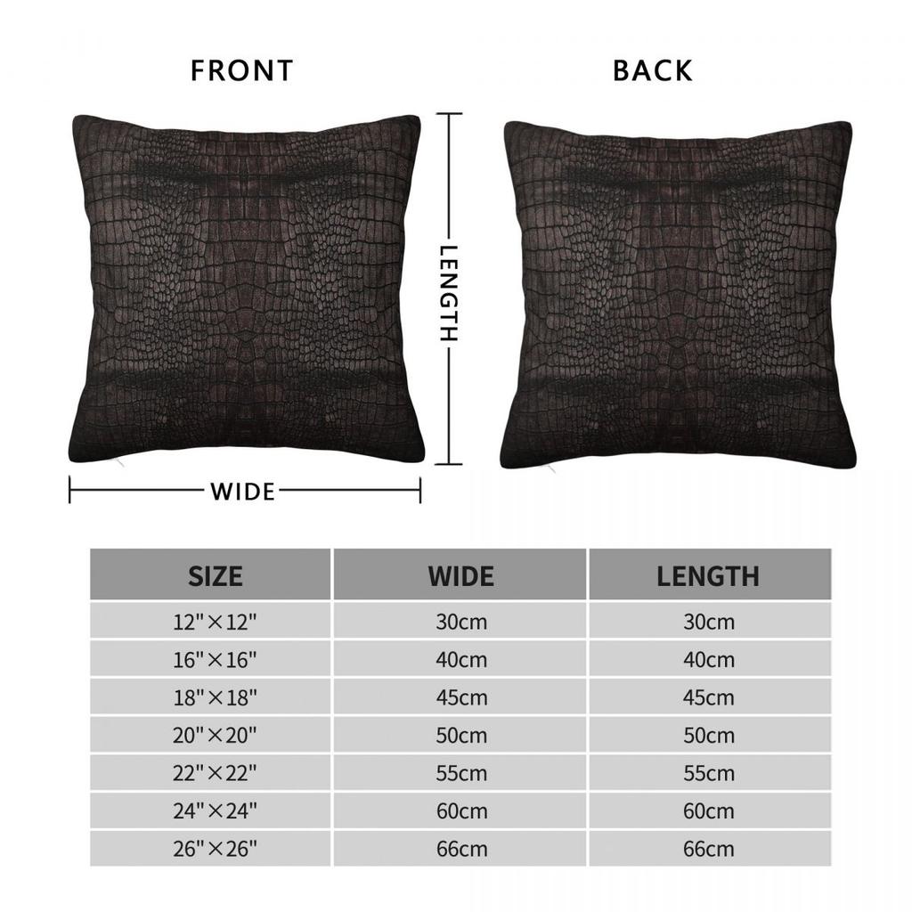 Imitating Skin Crocodile Pillowcase Polyester Linen Velvet Creative Zip Decorative Pillow Case Sofa Cushion Cover 18"