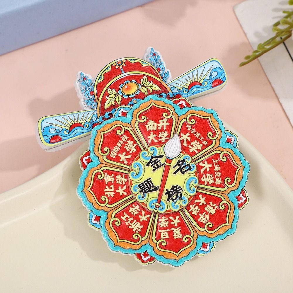 Rotatable New Year Magnetic Sticker Cartoon God of Wealth Lucky Cat Fridge Magnets Cute Festive 3D Refrigerator Magnets Gifts