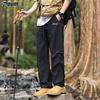 POUM Men's Quick-Dry Hiking Pants, Spring And Summer Style, American Trendy Ice Silk Sports Cargo Pants YM16 Black L