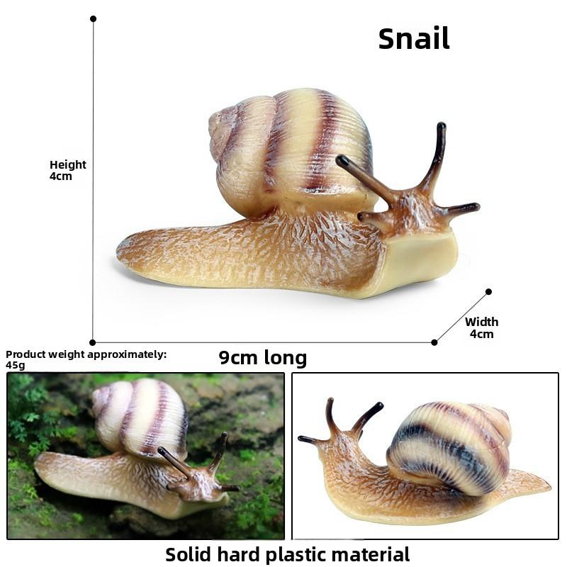 Childrens Educational Animal Model Toy Plastic Realistic Snail Garden Decor For Kids Learning