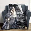Lion And Cub With Crown And Motivational Quote For Daughter Cozy Personalized Blanket Customize Your Name Soft Warm Cozy Throw For Sofa Couch Office