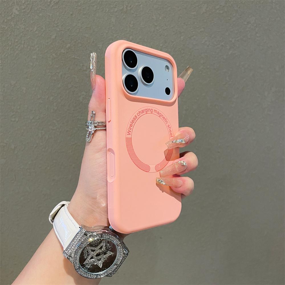 Matte Liquid Silicone Magnetic For Magsafe Phone Case For iPhone 17 Air 16 15 14 13 12 11 Pro Max Solid Color Protection Cover