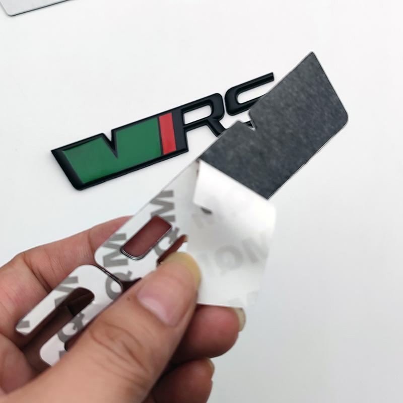 3D Metal Logo VRS Emblem Letters CarTrunk Badge Decal For Skoda Fabia Kodiaq MK2 MK3 A7 A5 2 3 Octavia VRS Stikcer Accessories