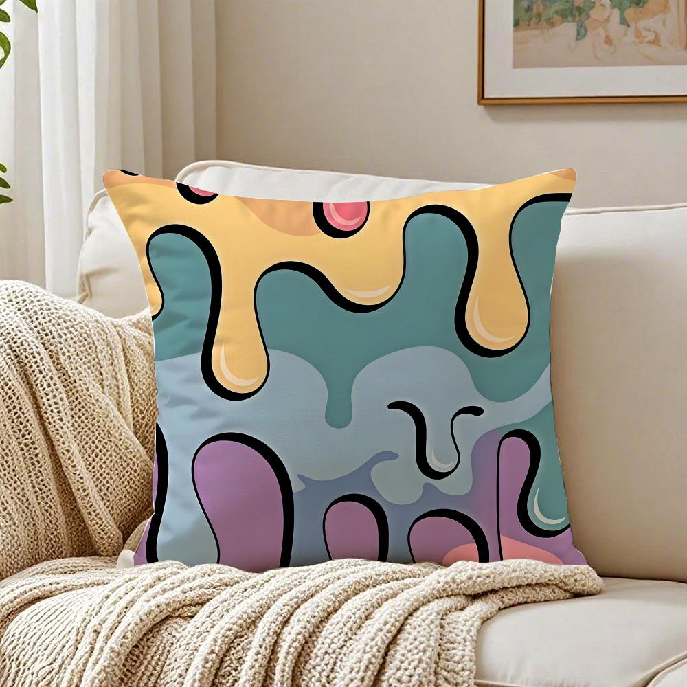 Fun Childlike Colorful Cushion Cover Pillowcase Antidustmite living Room Sofa Decor Cushion Room