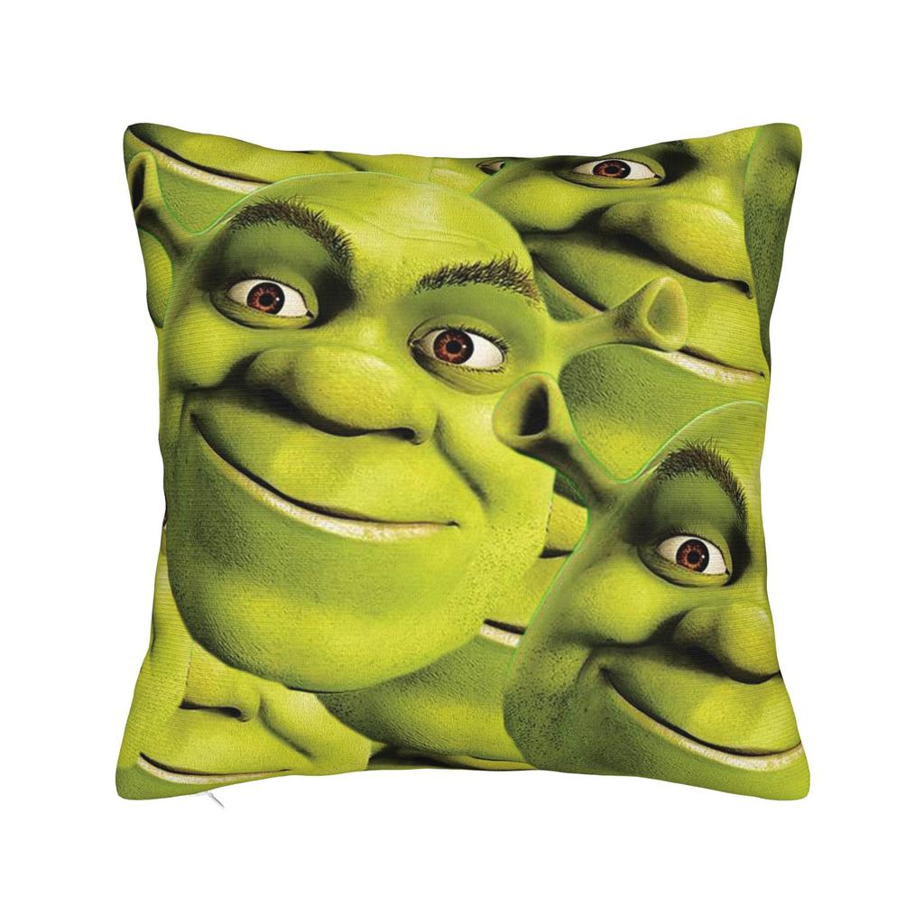 Shreks Meme Funny Pillowcase Polyester Cushion Cover Decoration Pillow Case Cover Home Zippered 18'