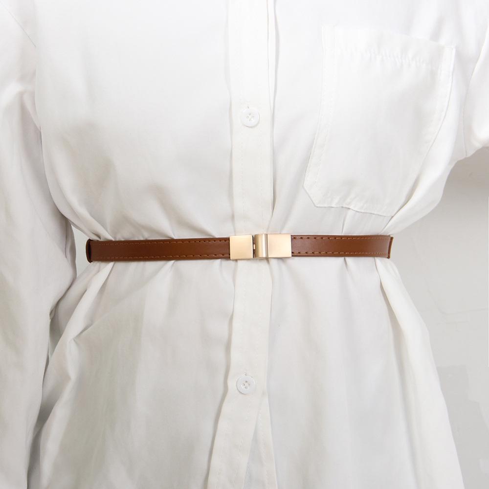 Curea de damă în stil coreean: Elegant, versatil, cu lanț extins la talie și cataramă stilată