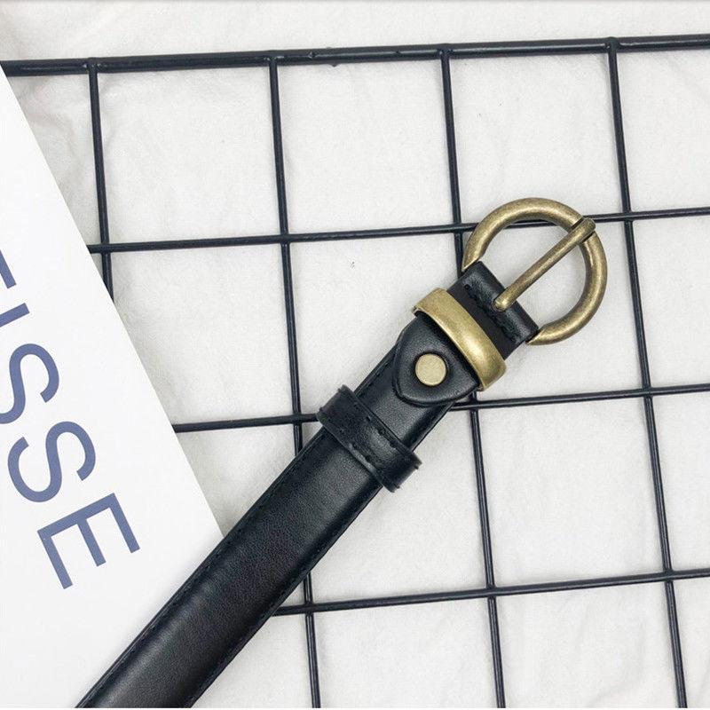 

Vintage Sophisticated Black Buckle Belt For Women Ideal For Casual Wear Denim Retro Black