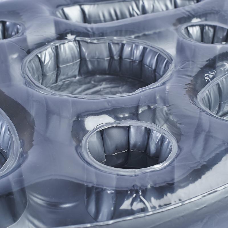 New PVC Inflatable Eight Hole Water Food Floating Tray Portable Drink Fruit Cup Holder