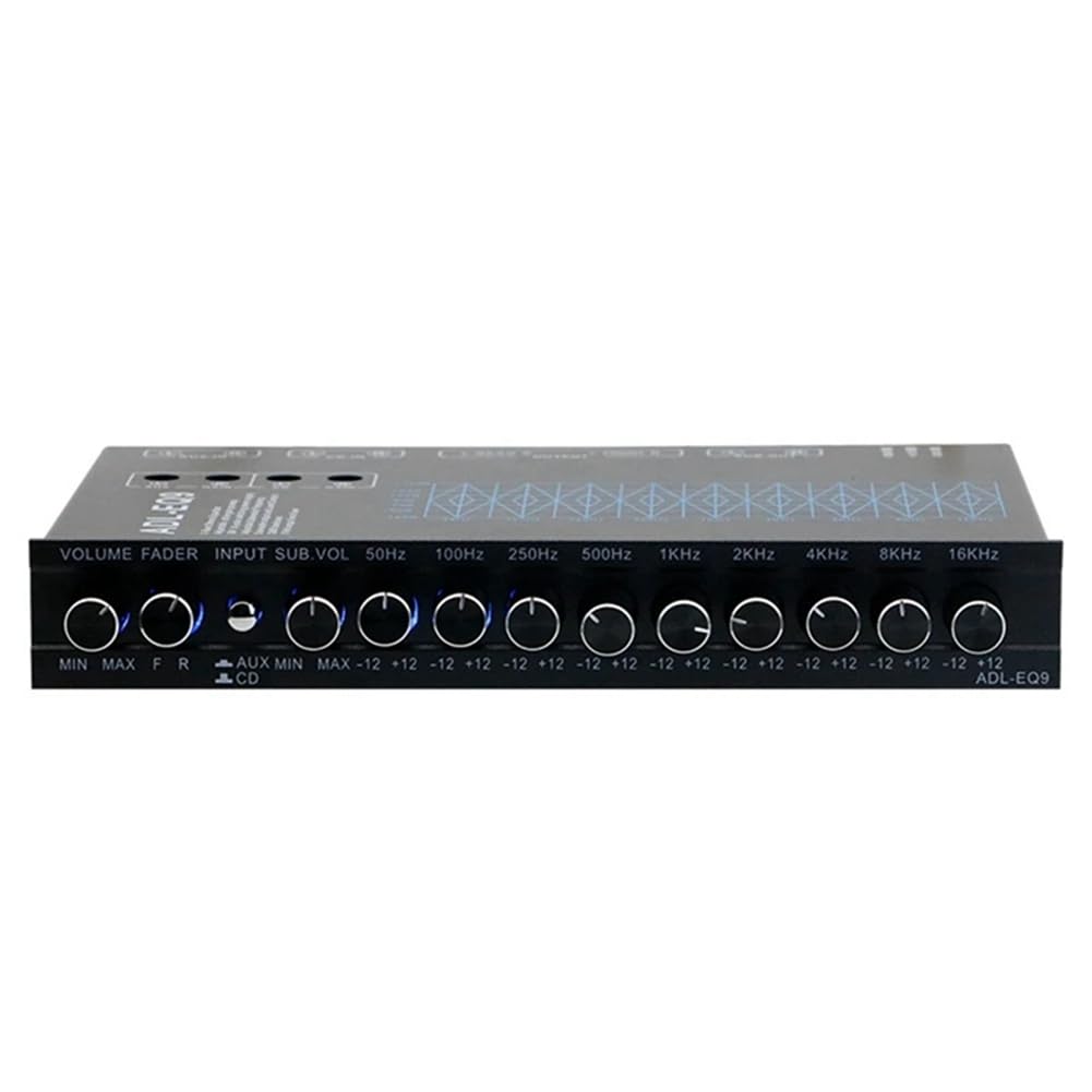 Lzcxszzm 9 Band Graphic Equalizer Digital Car Audio -EQ9 Full Series Car Amplifier Equalizer with Adjustable Filter