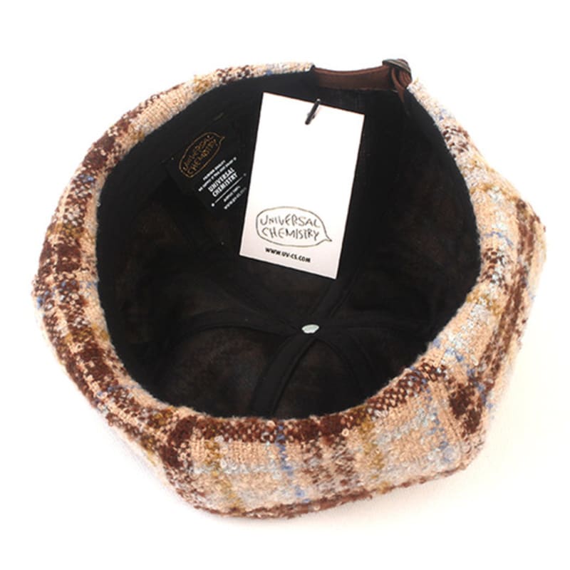 Universal Chemistry Brit Check Beige Beret Beret