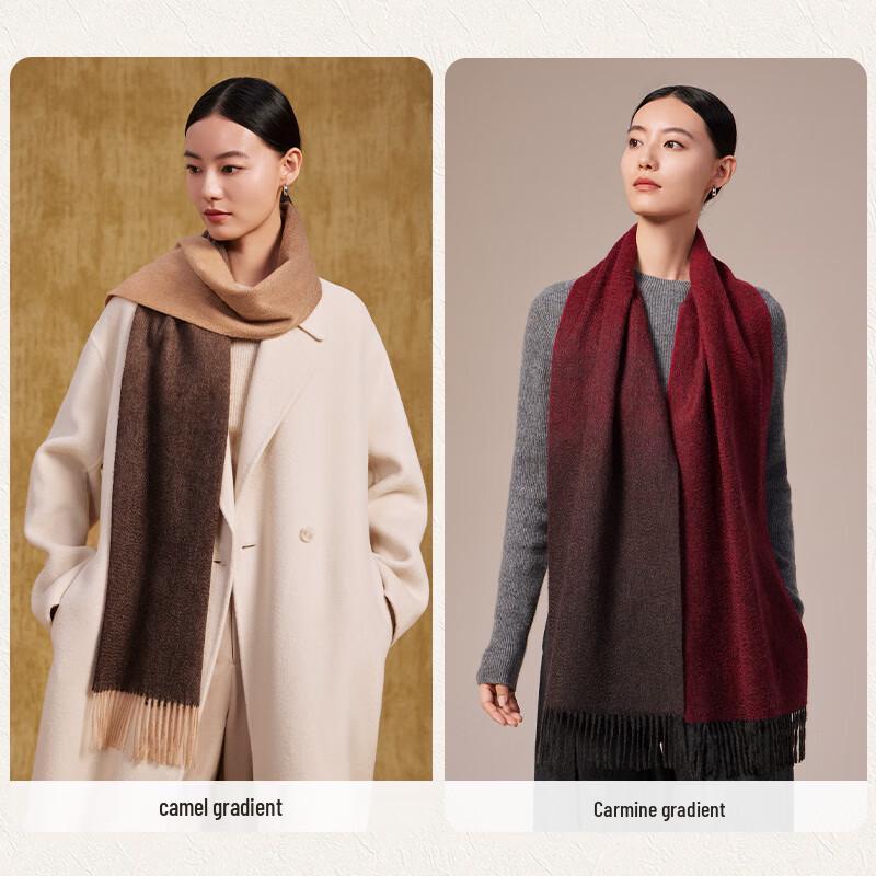 Unisex 100% Wool Gradient Scarf & Shawl