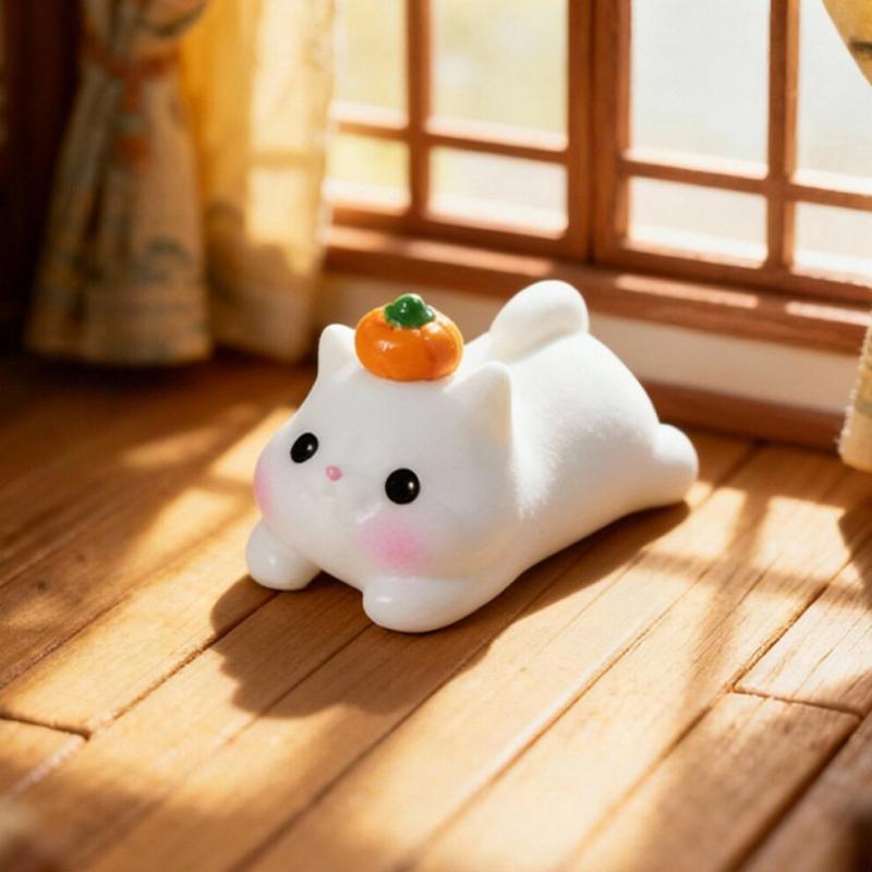 Ein Set Von 6 Multifunktionalen Katzenfiguren Aus Harz, Dekorationsartikel