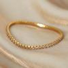 Multicolor Zircon Gold-Plated Titanium Steel Elastic Bracelet