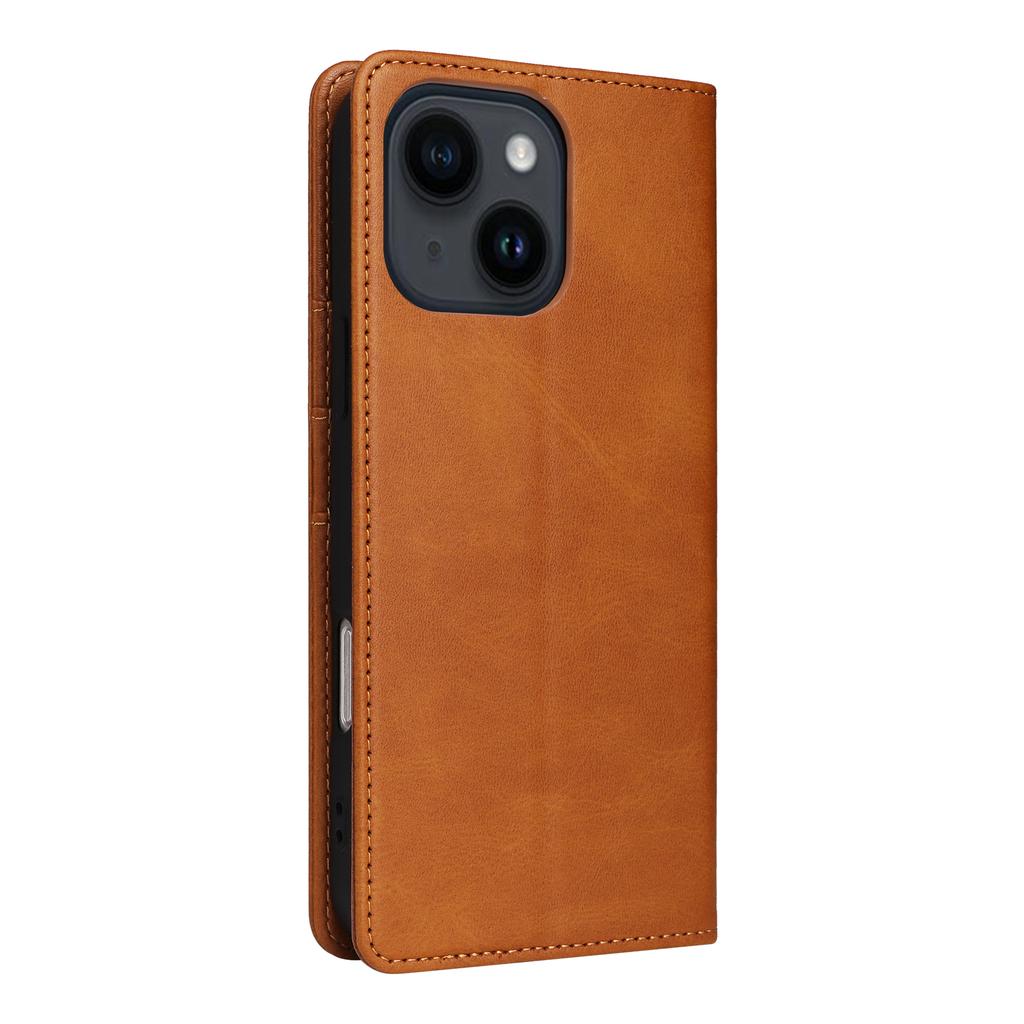 For iPhone 14/13 Case RFID Blocking PU Leather Phone Wallet Cover