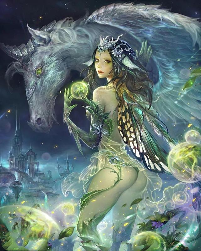 5D DIY diamentowe malowanie elfy i anioły pełne kwadratowe okrągłe wiertło diamentowe hafty zwierząt obraz z kryształu górskiego ręcznie robiony prezent