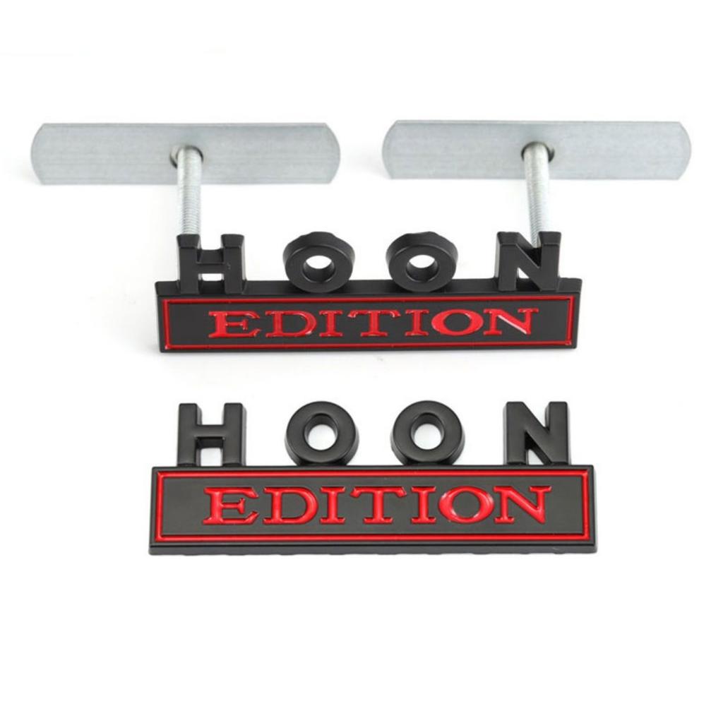 1Pc 3D Metal HOON Edition Logo Car Front Grille Badge Side Fender Rear Trunk Emblem Sticker Decal