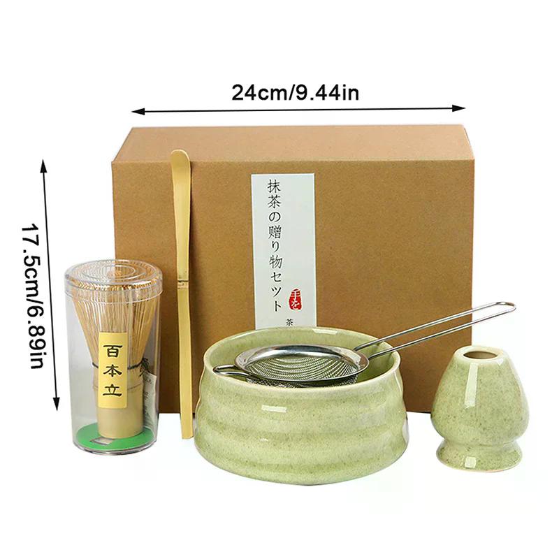 5/6 szt. Zestaw do herbaty Matcha Bambusowa trzepaczka Łyżeczka Sitko Miseczka ceramiczna do matchy Trzepaczka do matchy Japoński Dla miłośników herbaty Narzędzia do parzenia herbaty